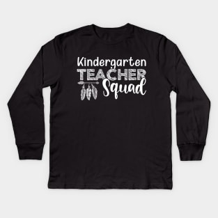 Kindergarten Teacher Squad Kids Long Sleeve T-Shirt